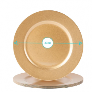 Gold Metallic Charger Plate Hire