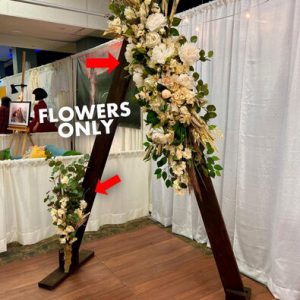 2pc Alabaster Floral Arangment (Arch Rents Seperetly)