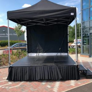 12' x 12' Stage W 10' x 10' Pop Up Tent