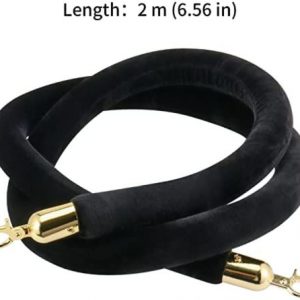 Stanchion Rope Black Velvet (5ft)