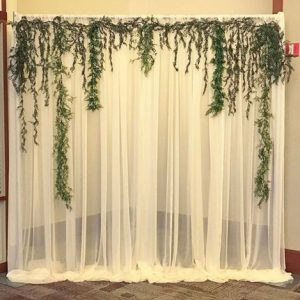 10FT(W) 8FT(T) Sheer Backdrop (No Greenery Included)