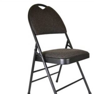Deluxe Black Padded Folding Chair