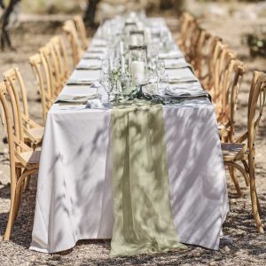 Sage Fabric Table Runner