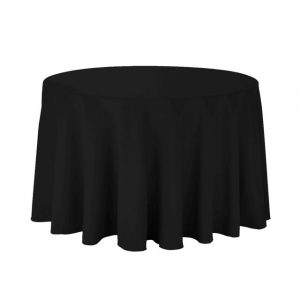 Black Round Tablecloths for Hire